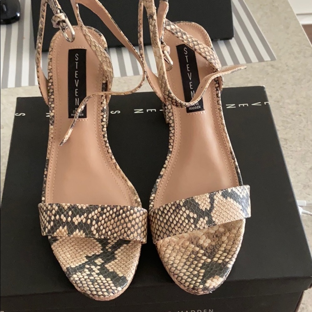 Steve Madden snake print heels